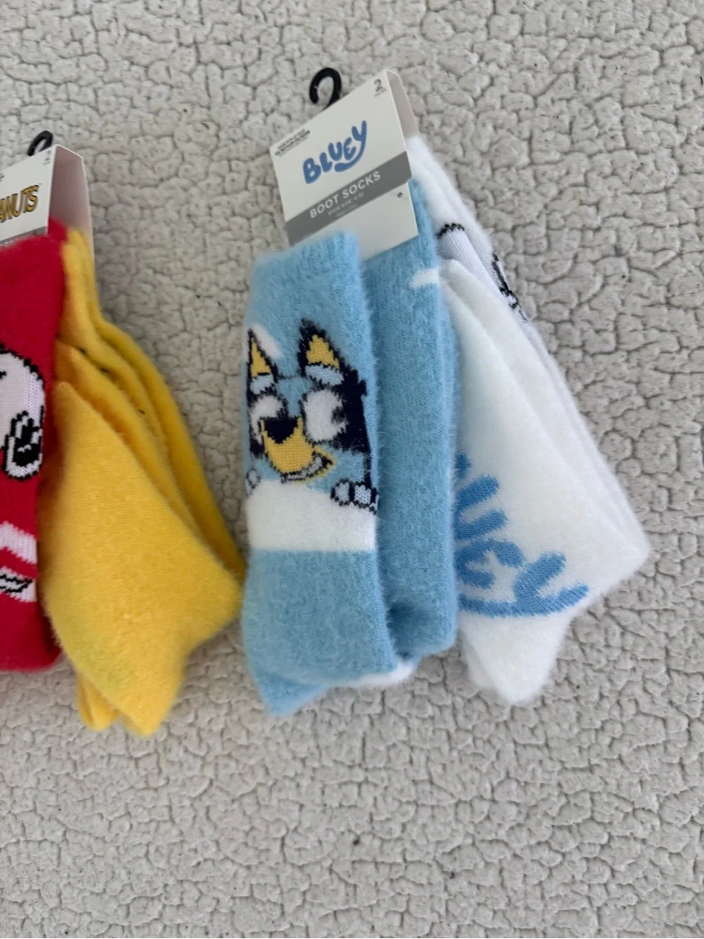 New womens sz 4-10 Disney Character Boot Socks Stitch, Peanut, Bluey